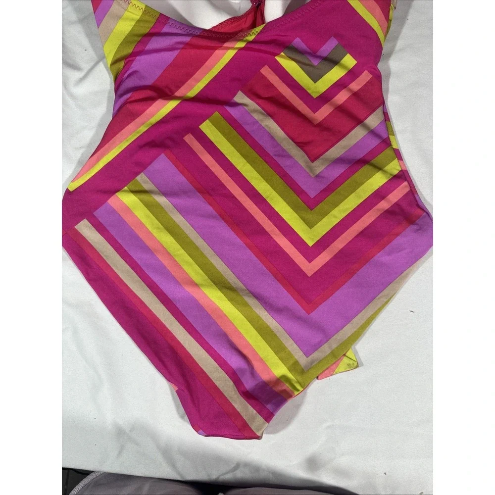 NWT $162 Trina Turk [ 12 ] Waltz Bandeau One Piece‎ Swimsuit #U1353